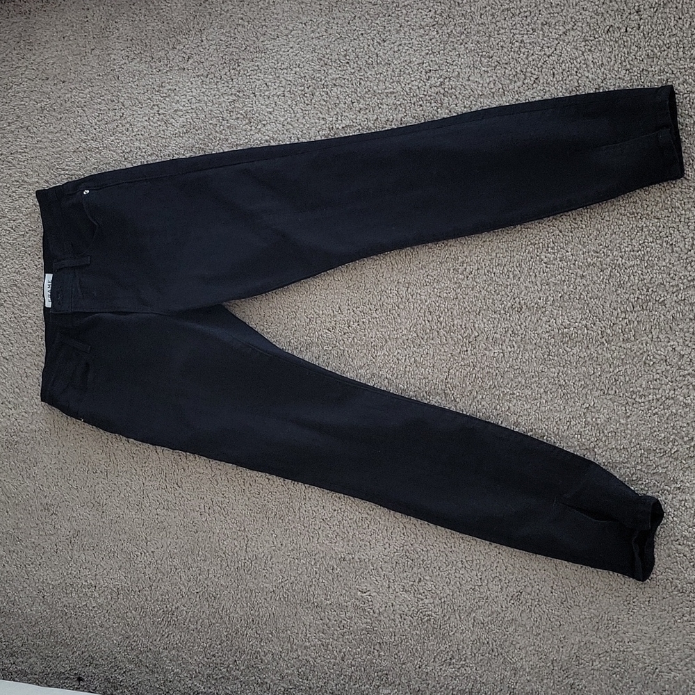 Frame, Le High Skinny, Split hem, jeans, black Sz 27